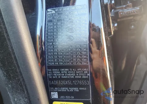 2020 Jaguar E-Pace R-Dynamic S из США, поврежденный, VIN SADFT2GX5L1Z76553